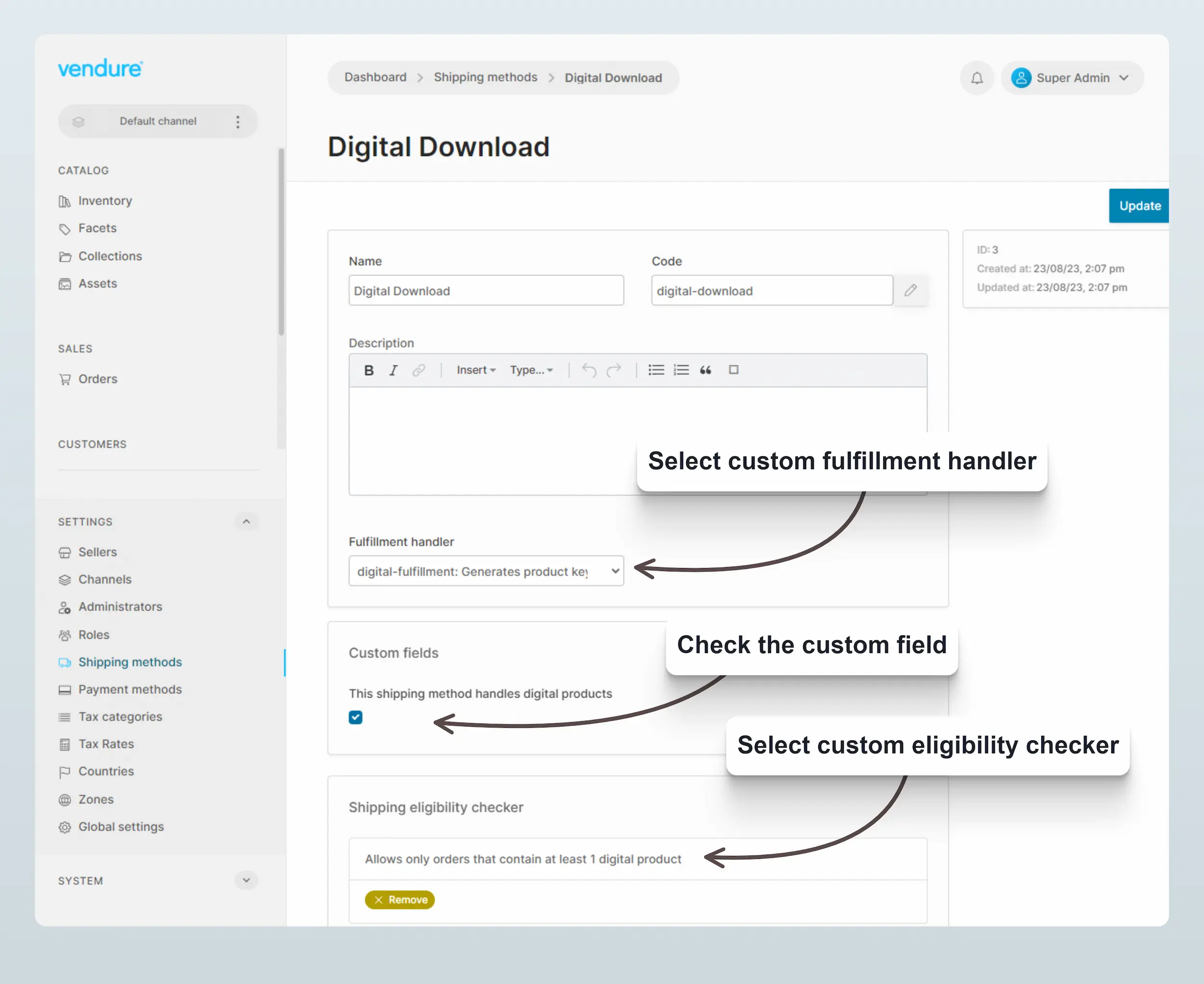 Create ShippingMethod